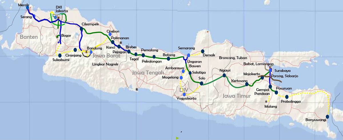 Daftar tarif tol Jakarta – Surabaya